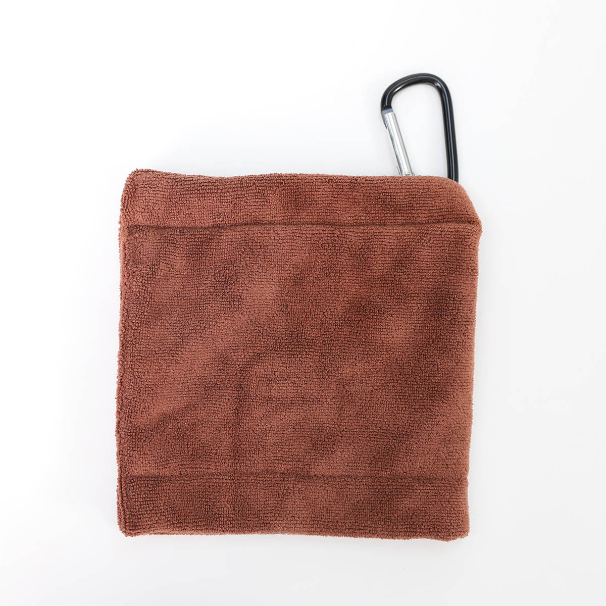 Weft knitted square golf towel, 380gsm-brown.jpg